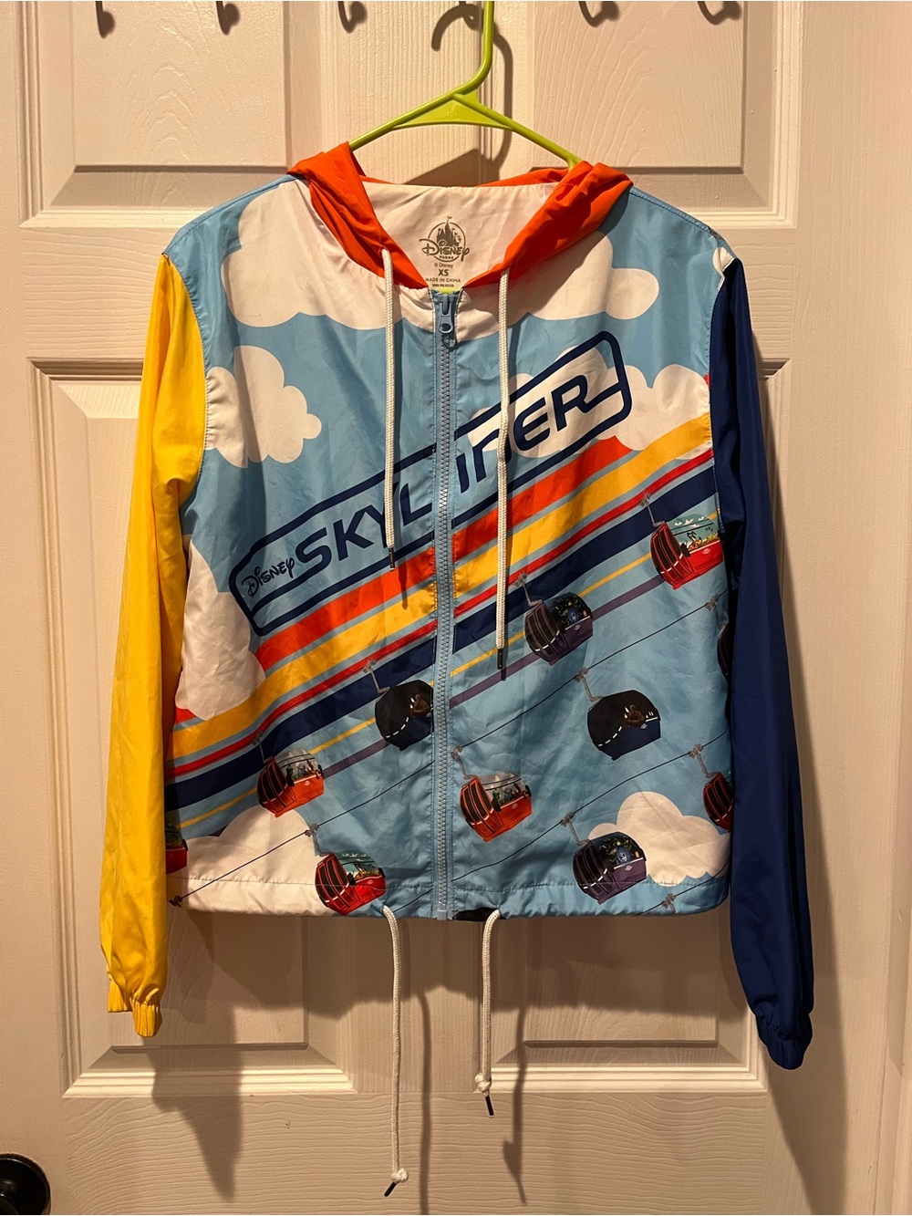 Disney Parks Skyliner Colorblock Windbreaker Jacket - Blue, Yellow, Orange, Navy